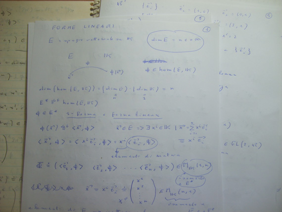 calcolo tensoriale, forme lineari, algebra multilineare