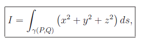 integrale curvilineo,elica cilindrica,ascissa curvilinea,equazioni parametriche