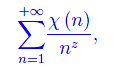 Serie di Dirichlet. La funzione zeta di Riemann-Eulero e la funzione di Riemann-Siegel