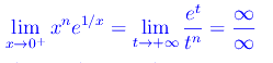 limiti di funzioni esponenziali,forma indeterminata zero per infinito, regola di De L'Hospital,punti di discontinuità di seconda specie