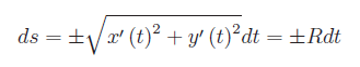 integrale curvilineo,funzione, arco di circonferenza,elemento d'arco, rappresentazione parametrica