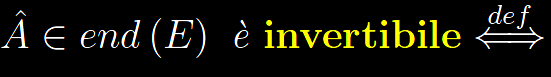 endomorfismo inverso,endomorfismo non singolare, isomorfismo