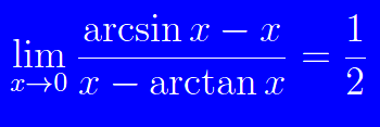 limiti,forma indeterminata 0/0, regola di de L'Hospital,arcsinx,arctanx
