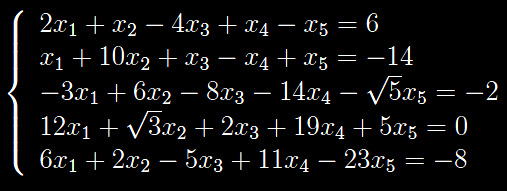 sistemi di equazioni lineari, mathematica,linearsolve,reduce,nullspace