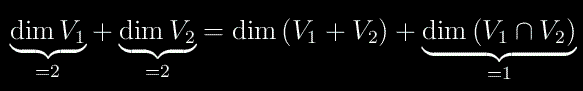 formula di grassmann,sottospazio vettoriale,spazio intersezione