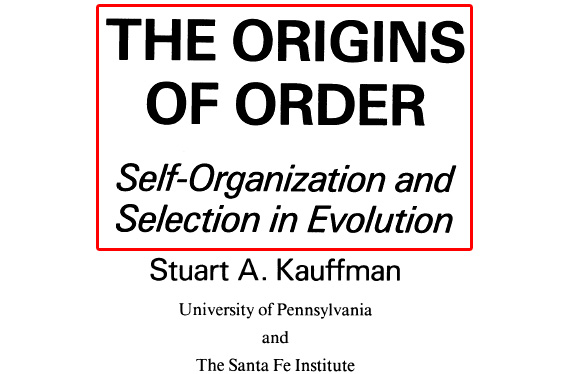 origins of order,Self-Organization,Evolution,kauffman