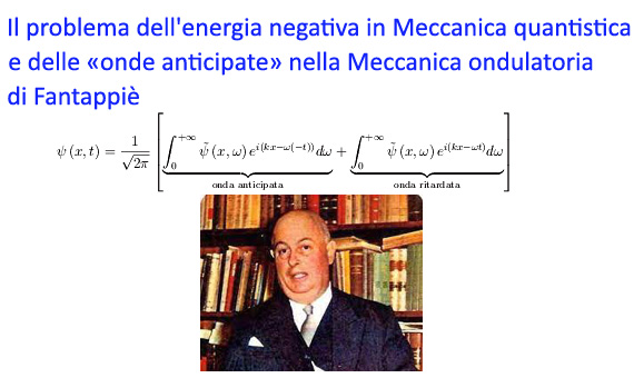 luigi fantappiè,onde anticipate,energia negativa
