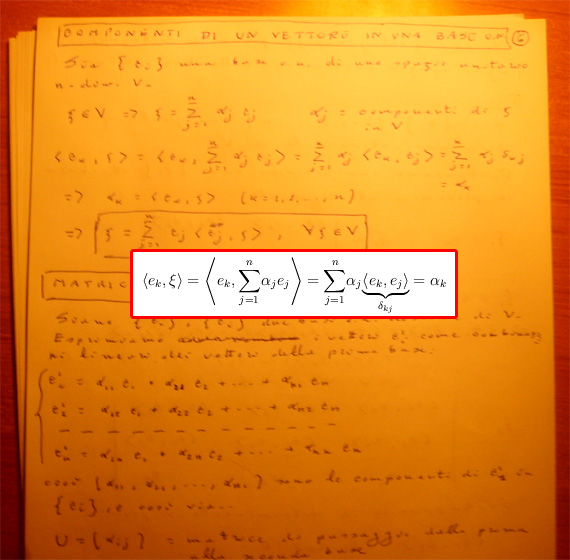 vettore,componenti,base ortornormale,matrici unitarie