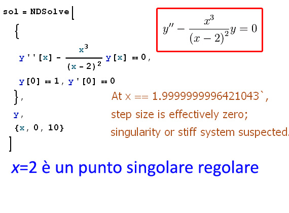 equazione differenziale lineare omogenea del second'ordine, punti singolari, punti singolari non regolari