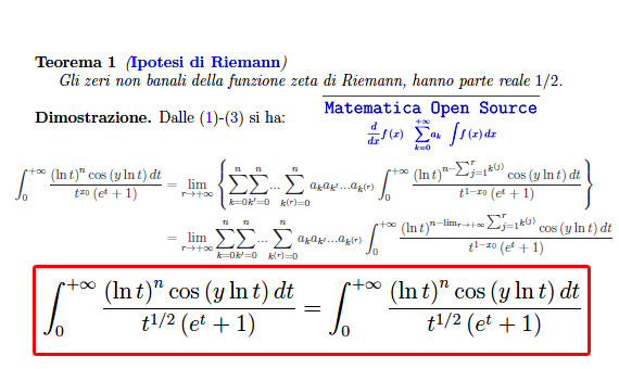 Dimostrazione dell'Ipotesi di Riemann