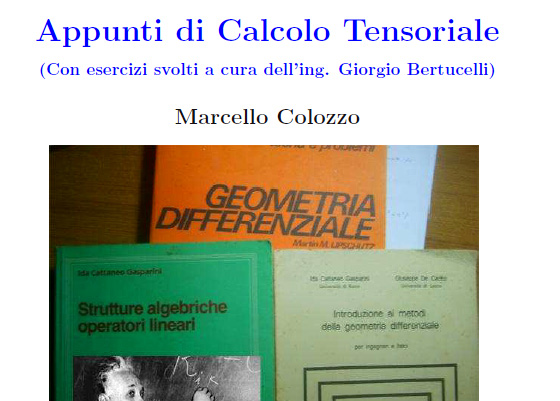calcolo tensoriale,geometria differenziale, youtube