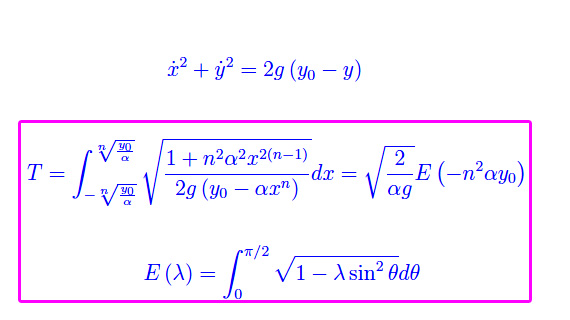 pendolo parabolico,periodo,integrali ellittici