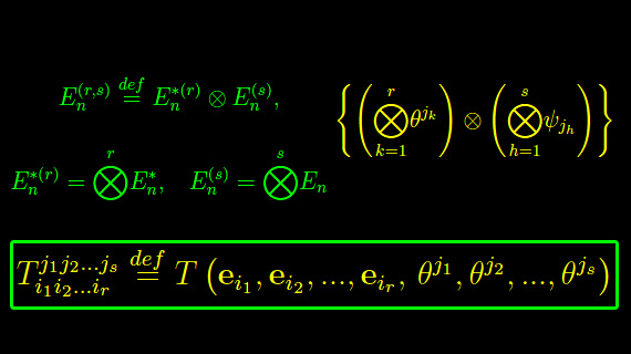 tensori misti, applicazioni multilineari