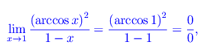 limiti, funzioni trigonometriche inverse, cambio di variabile,forma indeterminata 0/0