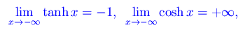 Limiti delle funzioni iperboliche,coseno iperbolico,logaritmo,tangente iperbolica