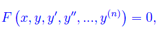 Definizione assiomatica di equazione differenziale ordinaria