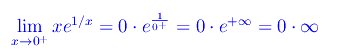 limiti di funzioni esponenziali,forma indeterminata zero per infinito, regola di De L'Hospital,punti di discontinuità di seconda specie
