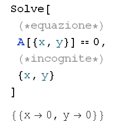 endomorfismo inverso,mathematica,equazioni operatoriali,solve