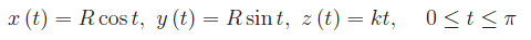 integrale curvilineo,elica cilindrica,ascissa curvilinea,equazioni parametriche