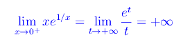 limiti di funzioni esponenziali,forma indeterminata zero per infinito, regola di De L'Hospital,punti di discontinuità di seconda specie