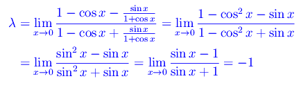 limiti,funzioni trigonometriche,forma indeterminata 0/0,formule di bisezione