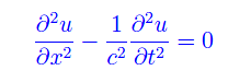 equazione della corda vibrante,equazioni differenziali alle derivate parziali,rette caratteristiche