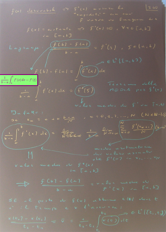 teorema della media integrale,teorema di lagrange,media integrale