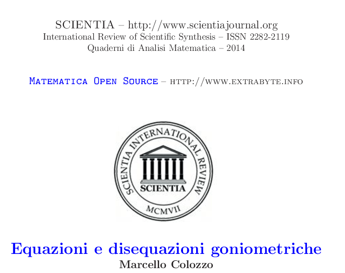equazioni goniometriche,disequazioni trigonometriche