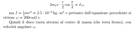 conservazione del momento angolare