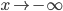 x\rightarrow-\infty